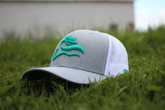 Outlaw | Casquette Western Grise et Turquoise